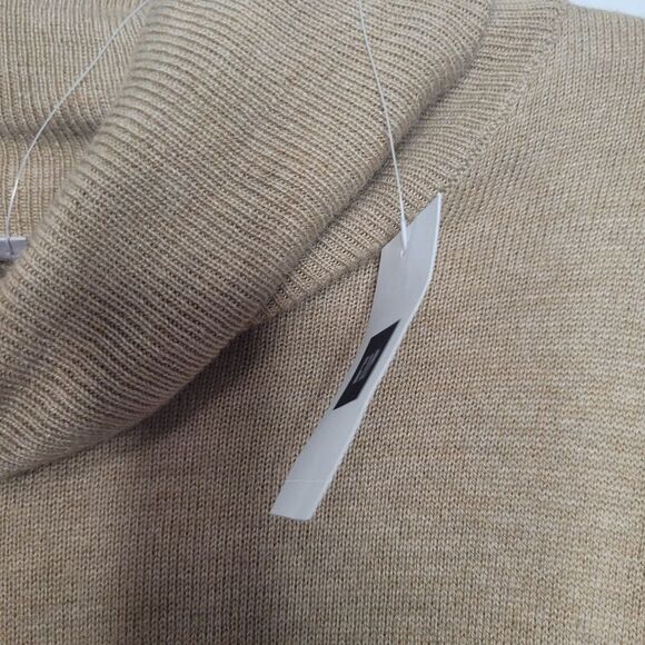 Gap tan wool blend classic timeless quiet luxury preppy Turtleneck sweater L - Picture 3 of 6